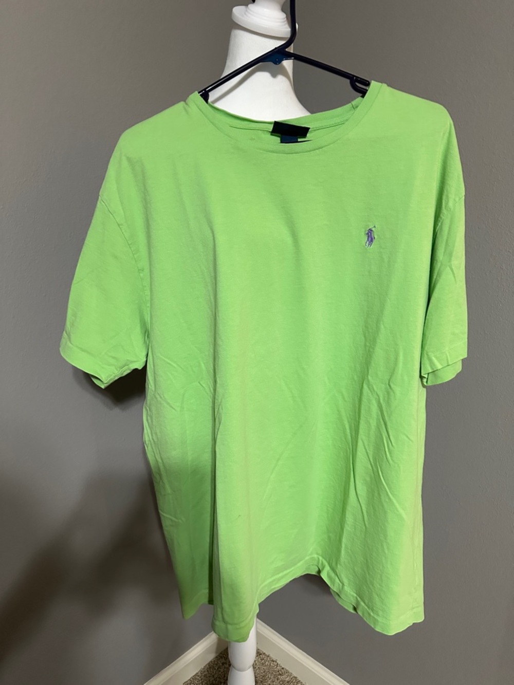 Polo by Ralph Lauren Short-Sleeve Crew Tee in Bright Lime unisex, size XL
